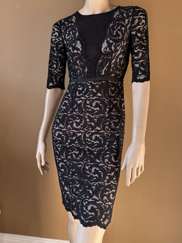 Hobbs black lace dress 8 - hobbs,